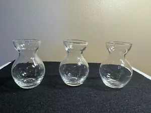 Vintage Miniatur zarte Glasvasen klar 1,5 Zoll x 3 Zoll - Bild 1 von 7