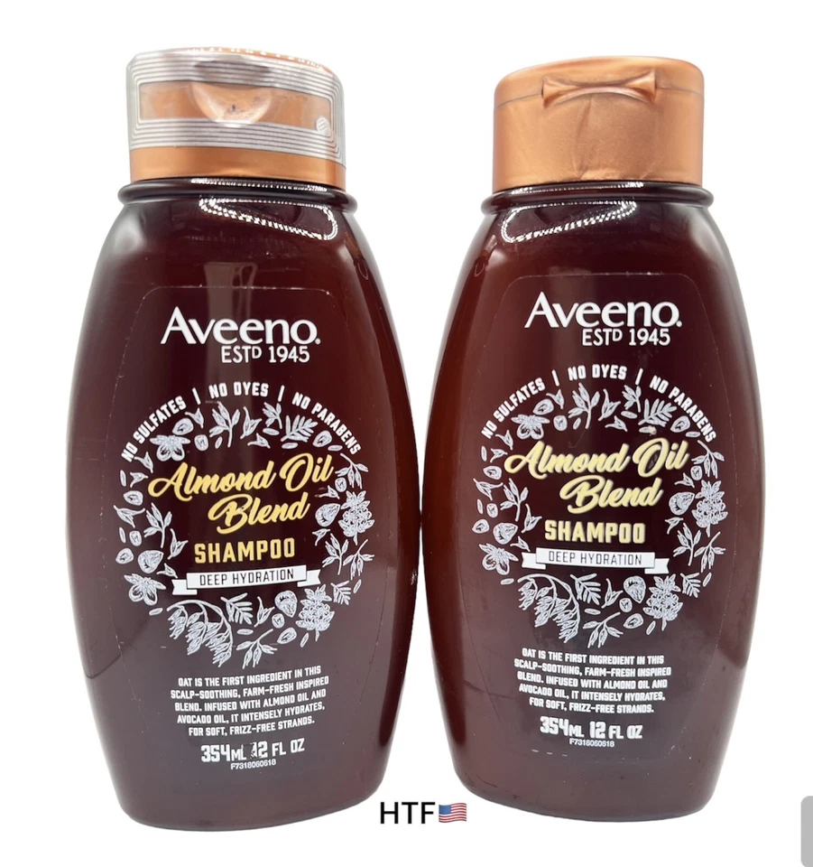 2 Aveeno Almond Oil Blend Shampoo 12 Oz EA JL 10788