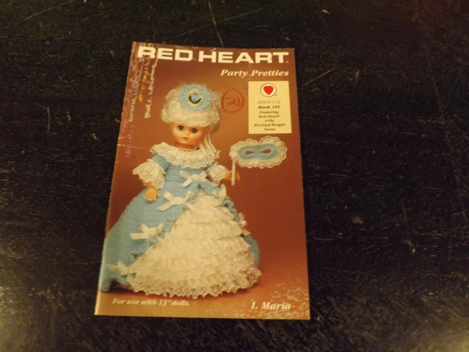 RED HEART PARTY PRETTIES - CROCHET - 4 PLY WORSTED-WEIGHT YARN - ARTICLE J-12 - Image 1 of 3