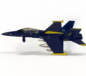 Blue Angel #4 US Navy F-18 9” Airplane Model Toy Die Cast Metal Pullback Action - Picture 1 of 5