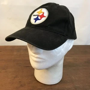 Pittsburgh Steelers NFL Football Black Cotton Strapback Baseball Cap Hat CH8 - Imagen 1 de 8