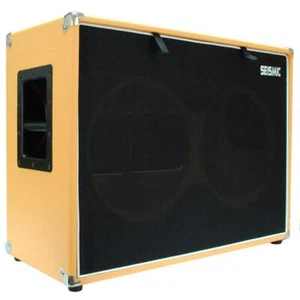 Traditional 2x12" Empty Guitar Cabinet - Orange Tolex/ Black Cloth Grill - Picture 1 of 8