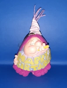 BUON COMPLEANNO 15CM PELUCHE japan Pupazzo happy birthday vintage Toy Plush doll - Picture 1 of 2
