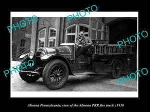 ANTIGUA FOTO HISTÓRICA 8x6 de Altoona Pennsylvania el camión de bomberos c1930 - Imagen 1 de 1