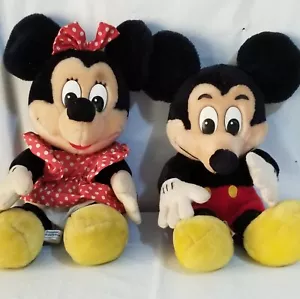 Peluche Topolino e Minnie vintage anni 70 Disneyland Walt Disney World 16" - Foto 1 di 3