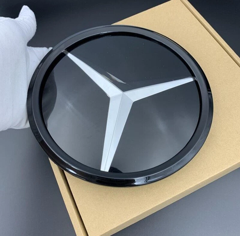 Espejo Negro Cromo Estrella Parrillas Frontales Emblema Insignia Para Clase E W213 2016-2022 Foto 1 de 4