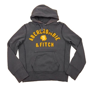 Vintage Abercrombie & Fitch Hoodie Sweatshirt Small Blue Faded Reverse Weave - Picture 1 of 15