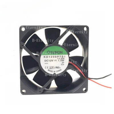 SUNON KD1208PTS1 Axial Fan DC 12V 1.8W 80*80*25mm 2-wires Case Cooling Fan - Image 1 of 3