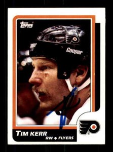 1986-87 Topps #134 Tim Kerr AUTOGRAPHED!!! 544183