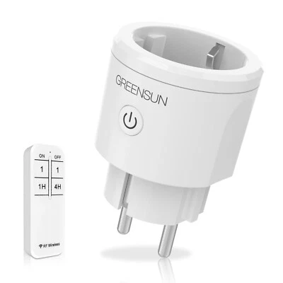 GREENSUN 240V 16A  Steckdose Funksteckdosen Set RF Mit Fernbedienung innen Smart - Bild 1 von 4