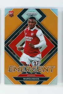 2022-23 Marquinhos Panini Prizm Emergent Orange Arsenal Rookie Card 10/25 - Picture 1 of 3