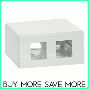 2 Port Keystone Jack Surface Mount Box Dual Hole Wall Box for Cat5e Cat6 RJ45 - Bild 1 von 1
