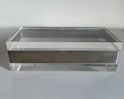 SCATOLA BOX PLEXIGLASS DESIGN GABRIELLA CRESPI ATTRIBUZIONE VINTAGE MODERNARIATO - Immagine 1 di 4