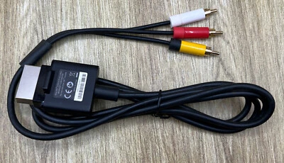New Microsoft Xbox 360 AV Audio Video Composite Cable Cord OEM X821376-001 - Image 1 of 3