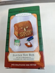 Hallmark Keepsake Ornament SANTA'S TOY BOX Set of Four 2001 VTG DV159 - Picture 1 of 6