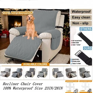 Waterproof Oversized Recliner Chair Sofa Cover with Pocket Reversible 23IN/28IN - Picture 1 of 23