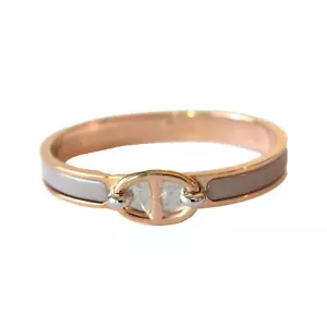 Hermes Enamel Mini Farandole Clic Chaine D'Ancre Bracelet Rose Golder Grey - Picture 1 of 1