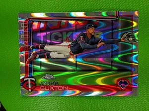 2025 Topps Chrome Byron Buxton SP Raywave Refractor Card #172 Minnesota Twins⚾ - Picture 1 of 7