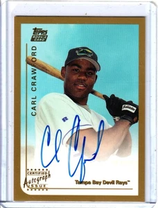 Carl Crawford Rookie 1999 Topps negociado automático radiocontrol - Imagen 1 de 2