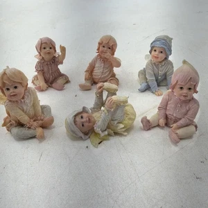 Lot/6 Boyds Sammlung Faerietots Baby Fee Figuren Kichern Wunder Zehensie Plätzchen - Bild 1 von 19
