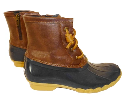 Botas de Lluvia Sperry Top Sider Agua Salada Niñas Talla 3 M Pato Marrón/Azul Marino 55203 Foto 1 de 4