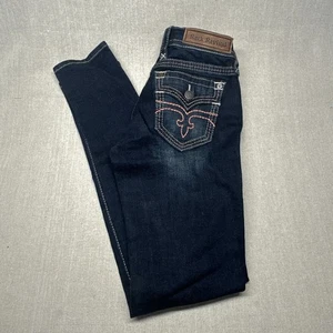 Pantalones de mezclilla ajustados Rock Revival Alivia 27 para mujer azul oscuro - Imagen 1 de 8