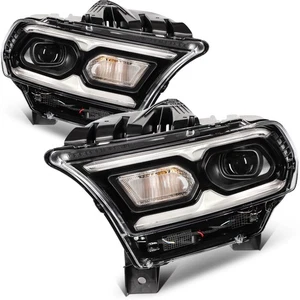 LED Projector Headlight Assy For Dodge Durango 2021-2024 Black w/LED DRL Pair - Picture 1 of 9