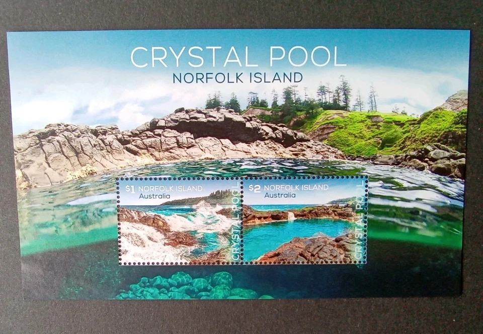 Norfolk island, 2018 Crystal Pool Mini sheet Mint - Image 1 of 1