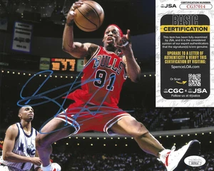 Dennis Rodman Signed 8x10 Photo w/ JSA COA #CG37014 Chicago Bulls - Picture 1 of 2