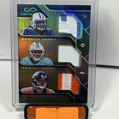 2016 Infinity Derrick Henry/Drake/Booker Rookie Triple Patch Holo #’d 7/8 SSP - Image 1 of 2