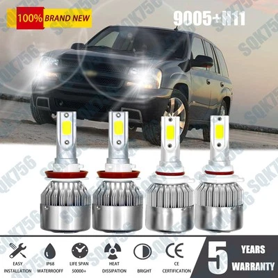 Kit combinado de bombillas altas/bajas LED de 4 piezas 6000K para Chevrolet Equinox 2010-2018 CL Foto 1 de 4