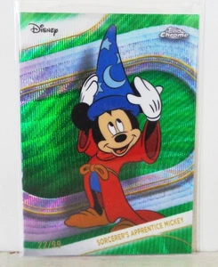 2025 Topps Chrome Disney #190 Sorcerer's Apprentice Mickey Green 22/99 - Picture 1 of 3