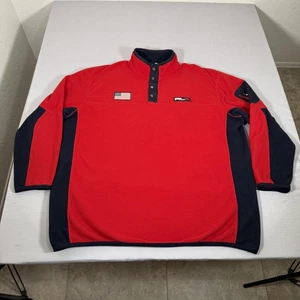 Polo Ralph Lauren Jacket Mens 4XLT Red RLX Fleece 1/4 Zip Golf Outdoor Sweater - Picture 1 of 11