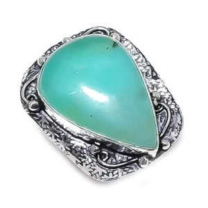 Chrysoprase Gemstone 925 Sterling Silver Jewelry Ring Size 7 J140 - Picture 1 of 4