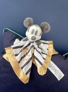Disney Store Little Star Mickey Mouse gold spotty Comforter Blankie blanket NEW - Picture 1 of 10
