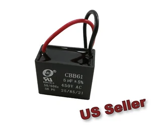 5uF Deckenlüfter Start Kondensator CBB61 450V 60Hz AC 2-Draht unpolar US-Verkäufer - Bild 1 von 3