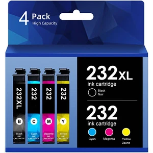 4-Pack 232XL Ink Cartridges Compatible for Epson WF-2930 XP-4200 WF-2950 XP-4205 - Picture 1 of 7