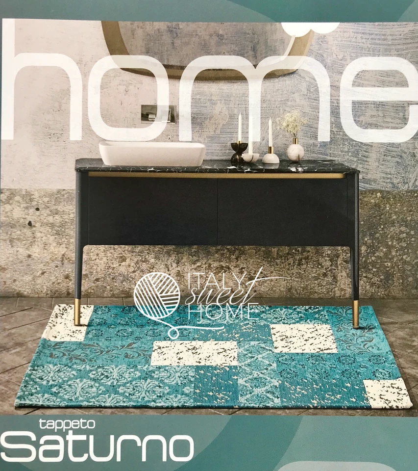 TAPPETO ARREDO ANTISCIVOLO CINIGLIA SATURNO QUADRI ARGENTO - Immagine 1 di 1