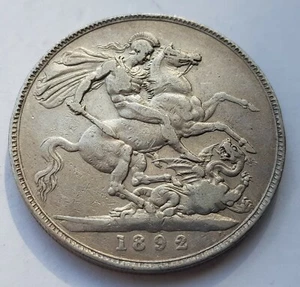 1892 VF Victoria Jubilee Head Crown Silver Coin - Picture 1 of 4