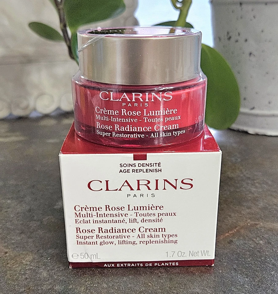 Clarins Super Restorative Rose Radiance Cream 1.7oz Creme Rose Lumiere NIB! - Image 1 of 4