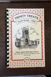 Trinity Treats Trinity Methodist Youth Group Cookbook 1996 Oil City Pennsylvania - Picture 1 of 5