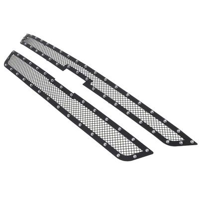 Se adapta a Chevy Colorado 2015-2020 superior acero inoxidable malla negra remache rejilla inserto Foto 1 de 3