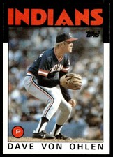 1986 Topps Baseball Card Dave Von Ohlen D Cleveland Indians #632