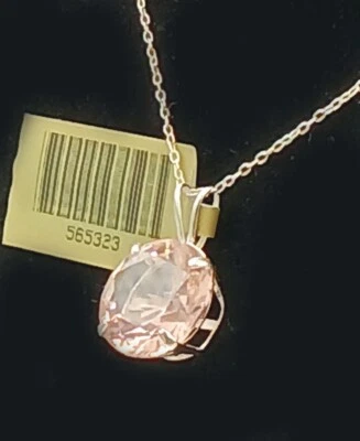 COLGANTE MORGANITA ORIGINAL 4,65 Cts ORO BLANCO 14K -10 mm Servicio de tasación gratuito Foto 1 de 4