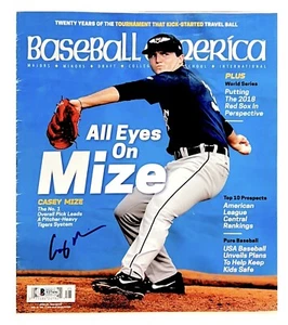 CASEY MIZE HAND SIGNED AUTOGRAPHED BASEBALL MAGAZINE WITH BECKETT BAS COA TIGERS - Picture 1 of 2