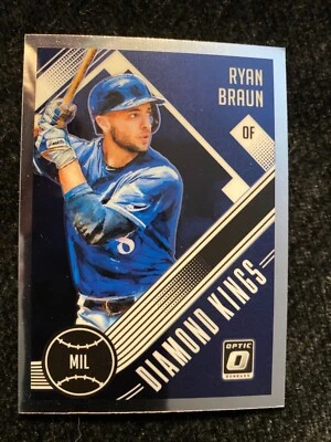 2018 Donruss Optic Diamond Kings #16 Brewers Ryan Braun Baseball Cad - Image 1 of 2