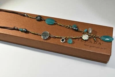 Collar de plata de ley Silpada N2339 Qurtzite ágata perla labradorita pirita  Foto 1 de 4