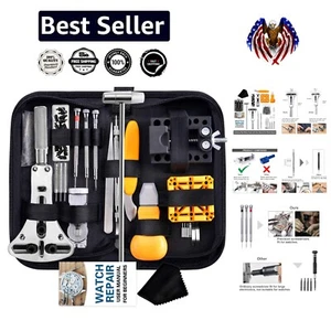 Precision Watch Link Remover Toolbox in Stainless Steel - Complete 187-Piece Kit - Picture 1 of 10