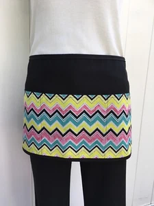 Waitress 3 pocket Chevron waist Half apron Server resturants Janet’s Aprons - Picture 1 of 4