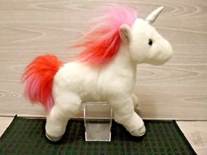 Aurora 12" Velvet Swirls Unicorn Plush Stuffed Animal Toy Pink, White #31580 - Picture 1 of 5